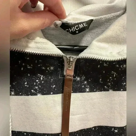 CHIC ME MULTICOLORED STRIPED HANDMADE SWEATSHIRT - Picture 4 of 4